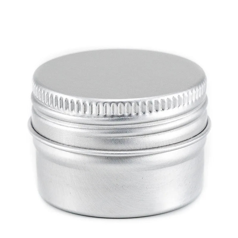 30ml Empty Round Black Aluminum Cosmetic Jar 1 oz Small Tin Can Container 30g Lip Balm Container Box
