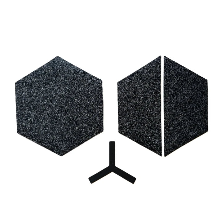 Self-adhesive Die Cut Surfboard Traction Pads Waxless Hexagon Deck Grip Pad UV-Resistant Waterproof Non-Slip Adhesive Sticker