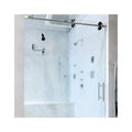 European Hotel Room Frameless Shower Enclosure Square Rectangle Tempered Glass Sliding Artificial Stone Stainless Steel Handle