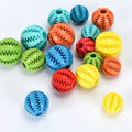 Pet Chew Toy Watermelon Ball Grind Teeth Clean Teeth Slow Feeder Decompress Durable Elastic Rubber Playing Toy Ball for Dog