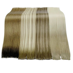 Factory Supply Top Grade Luxury 50cm-55cm Remy Hair Russian Balayage Blonde Color Genius Weft with 24-Hour Shipping