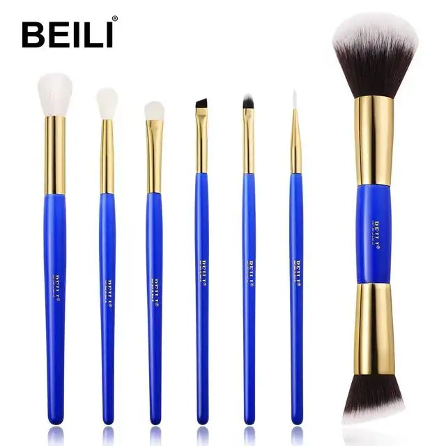 For Professional Portable Travel Makeup Brush Set Natural Synthetic Hair Custom Logo Double-Headed Foundation Eyeshadow Face