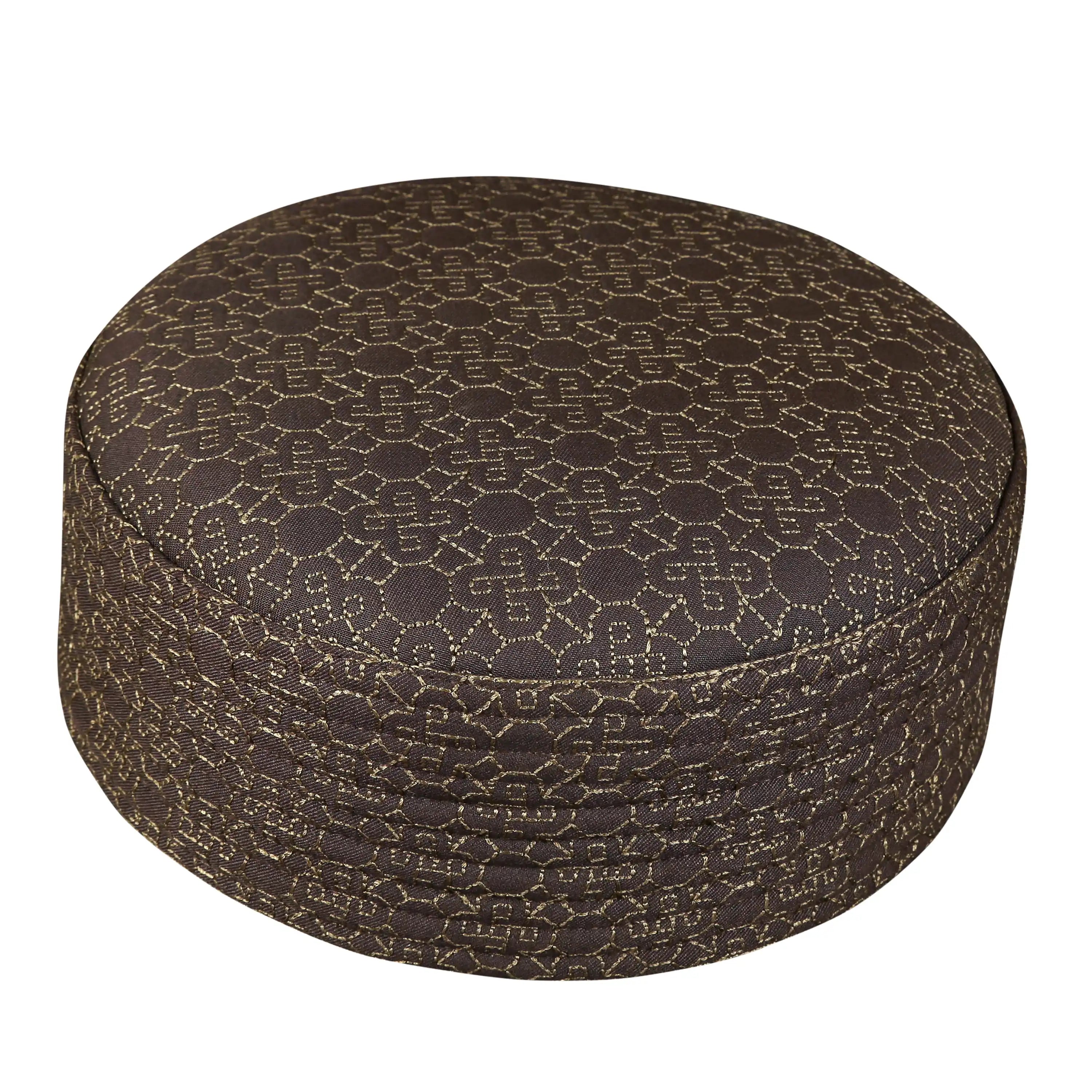 Saleel Signature Kufi Cap for Men Modern Islamic Prayer Hat with Elegant Stitch Work Custom Branding Available for Bulk Orders