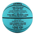 Engraved Basketball Gifts for Son Words Basketball Standard Size 7 PU Eco-Friendly Custom Logo Training Ball Christmas Birthday