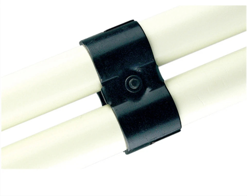 HJ-11 Black Electrophoresis Metal Joint/Pipe Clamp with 2.3mm Thickness for OD 28mm Lean Pipe Racking System