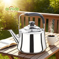 Modern Stainless Steel Tea Pot with Filter Different Capacities Available-Metal Material Whistling Kettle