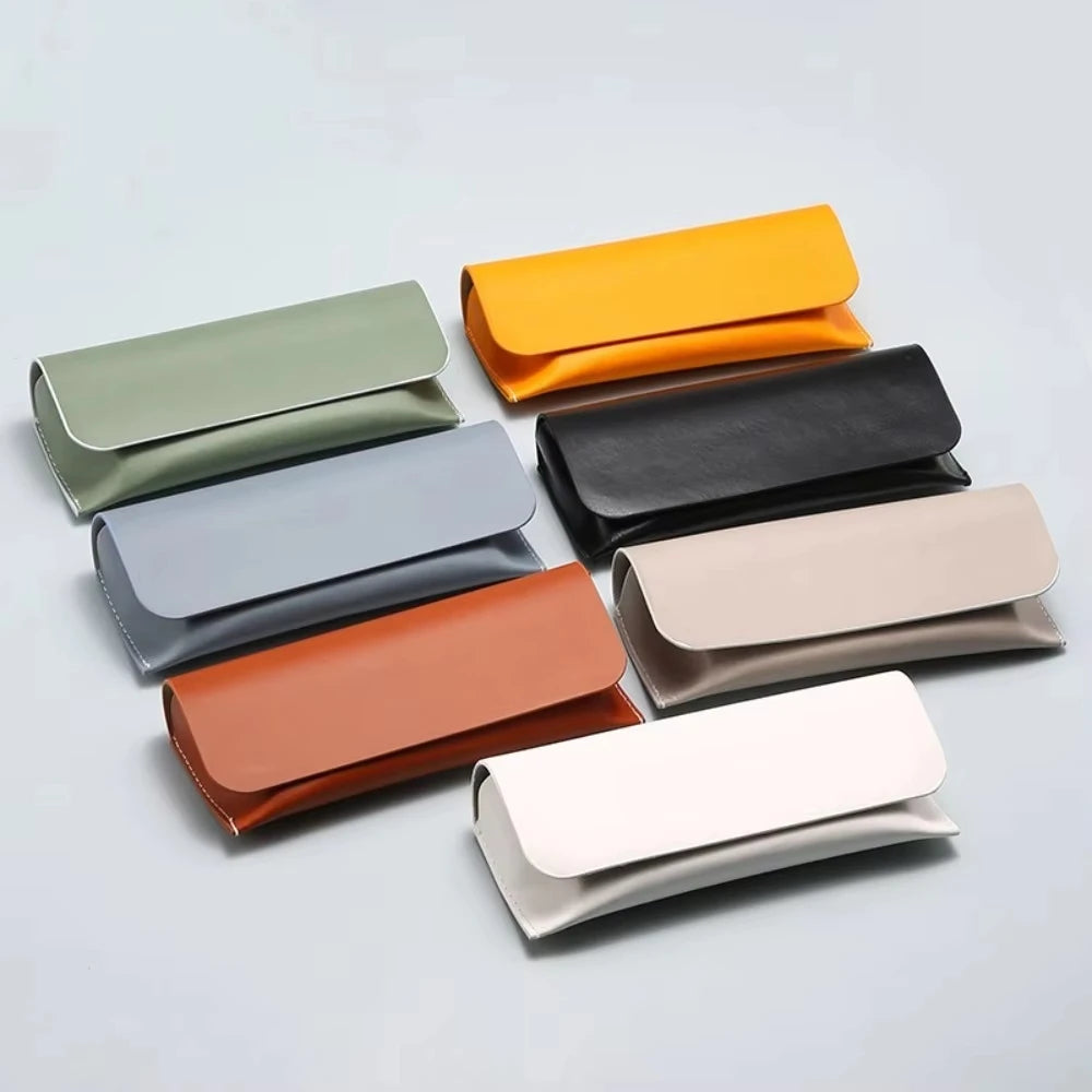 Wholesale Logo Custom Solid Color Anti-compression Glasses Case Hard Shell PU Leather Sunglasses Protective Box for Unisex