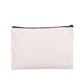 Wholesale Blank Canvas Zipper Pouch  Customizable Unprinted Cotton Pouch for Pencils Makeup Organizer
