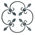Wrought Iron Components Forged Elements 20x4mm 250x250mm Forged Rosette for Gate  Fence Railing Handrail Balustrade