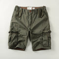 Men's Casual Mid Trendy Korean Shorts Five-Point Camouflage 100% Cotton Elastic Breathable Windproof 300g Cargo Eco-Friendly