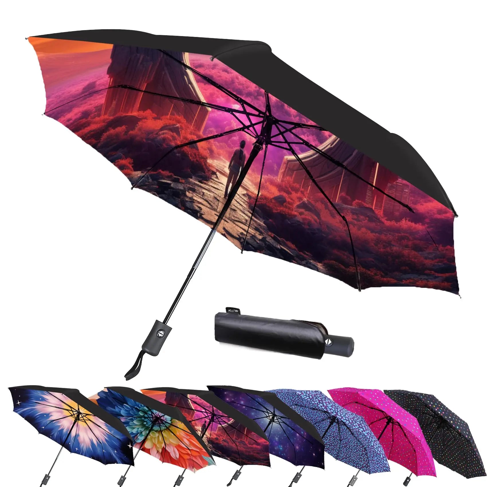 Wholesale Promotional Plain Travel Custom Mini Ultralight Fiberglass 3 Fold Umbrellas with Logoparaguas