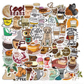 Waterproof Custom Die Cut Coffee Vinyl Stickers With Adhesive Kiss Cut Logo Labels DIY Crafts Packaging Genre Packaging Labels