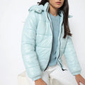 Custom logo 2024 Trench Winter Women's Coats Zipper Crop Top Puffer Jacket