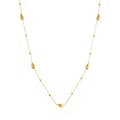 Latest 18K Gold Plated Stainless Steel Jewelry Waterdrop Charms Long Beads Chain Necklace Waterproof for Woman Necklace P243506
