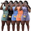 PASUXI Women's Ribbed Cotton Shorts Set 2026 Summer Elastic Waist Matching 2 Piece Outfit Casual Lounge Wear Two Piece Set