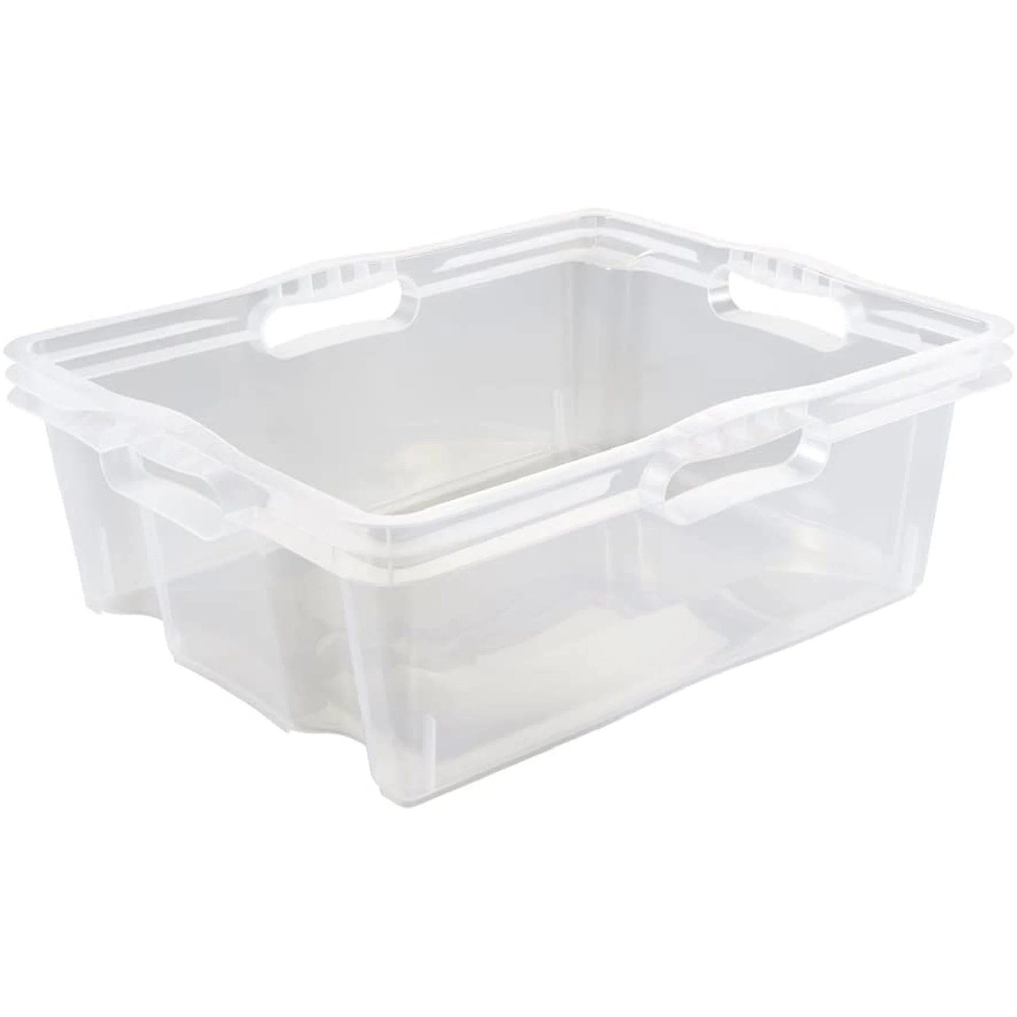 Storage Box with Integrated Handles Size: L 43 x 35 x 15 cm 16 l Transparent