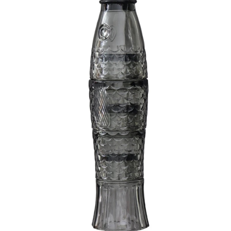Elegant Shaped Fish Glass Decanter Set Exquisite Cup Collection