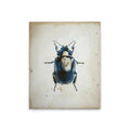 Made In Germany - Home Decor Canvas Picture Beetle Vintage Blue - Wall Art In Beige And Blue - Canvas Picture On Stretcher Frame