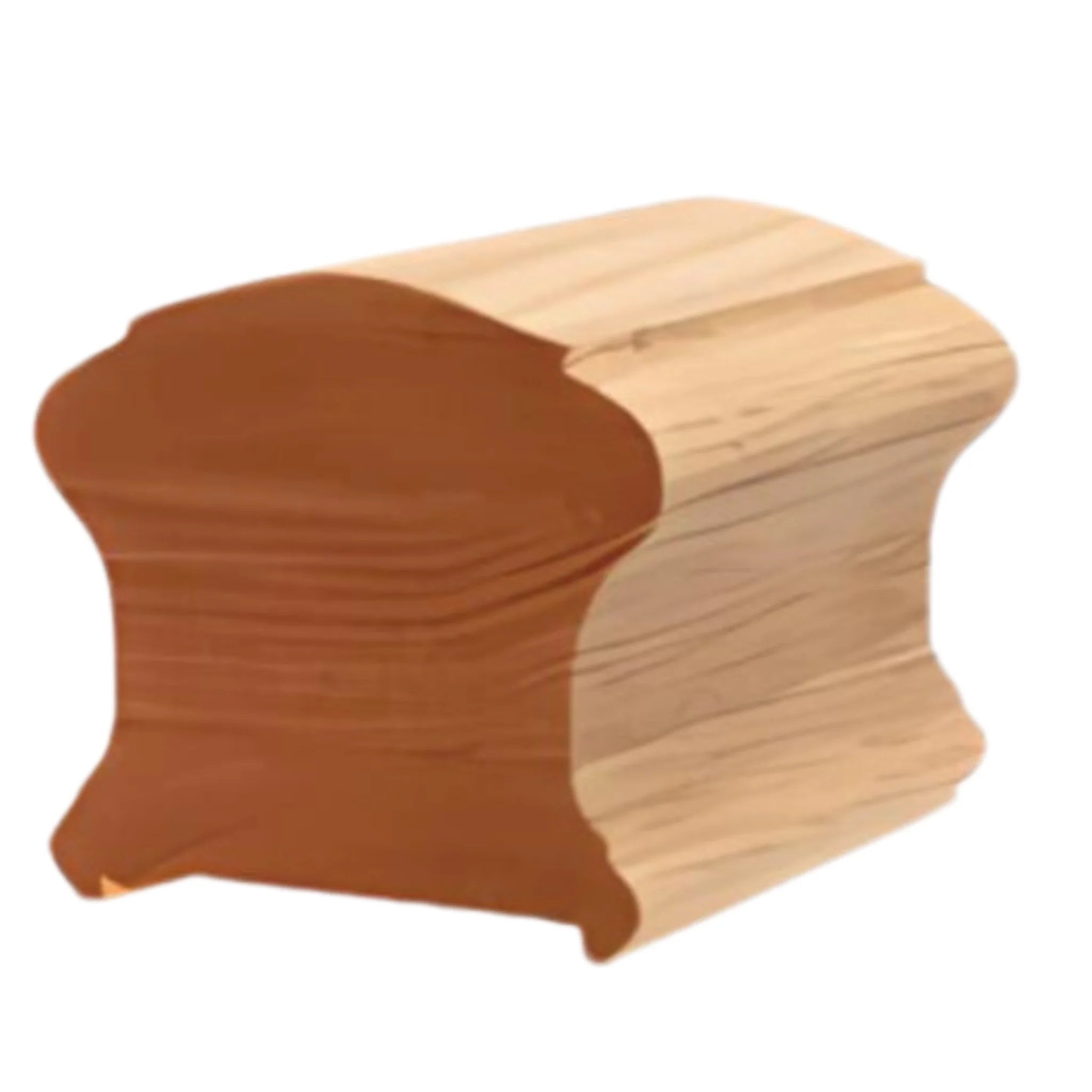 Eco-friendly Natural wooden White Oak Handrails Fillet Wood Staircase Banister Railing Bacony Stair Handrail Wood Stair Parts