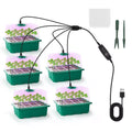 CE & RoHS 5-Pack Indoor Seed Starter Tray with Plastic Grow Light Humidity Dome & 4 Timers for Indoor Gardening