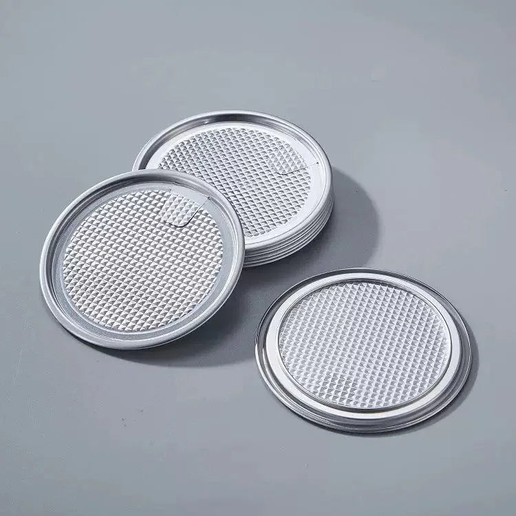 Food Grade #202 #209 #300 #307 #40 #502 #603 Easy Open End Child-Proof Metal Aluminum Peel off Lids 52mm 73mm 83mm Can Closures MegaBDM