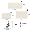 Factory Fast Delivery Sublimation Blanks Zipper Makeup Pencil Pouch Bag Personalized Linen Plain Blank Sublimation Cosmetic Bags