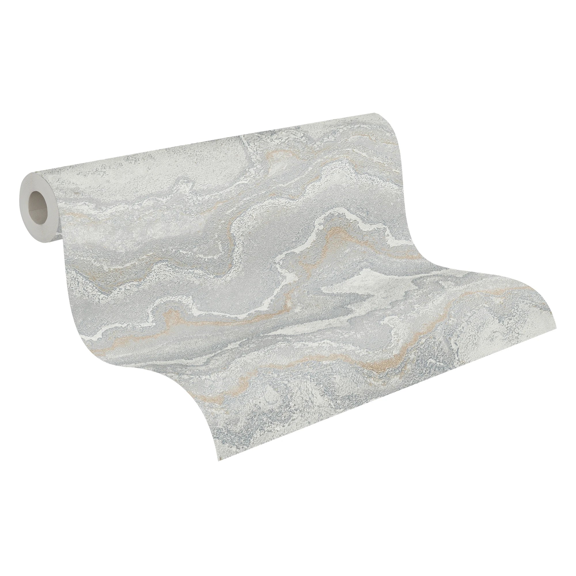Made Germany Marble Look Grey Silver Gold Non Woven Vinyl Wallpaper Metallic Effect Modern Design for Living Room Hotel School