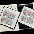 Handcrafted Luxury Floral Daisy 3D Butterfly Custom Cat's Eye Toe Press on Nails False Nails Acrylic Short 016 MegaBDM