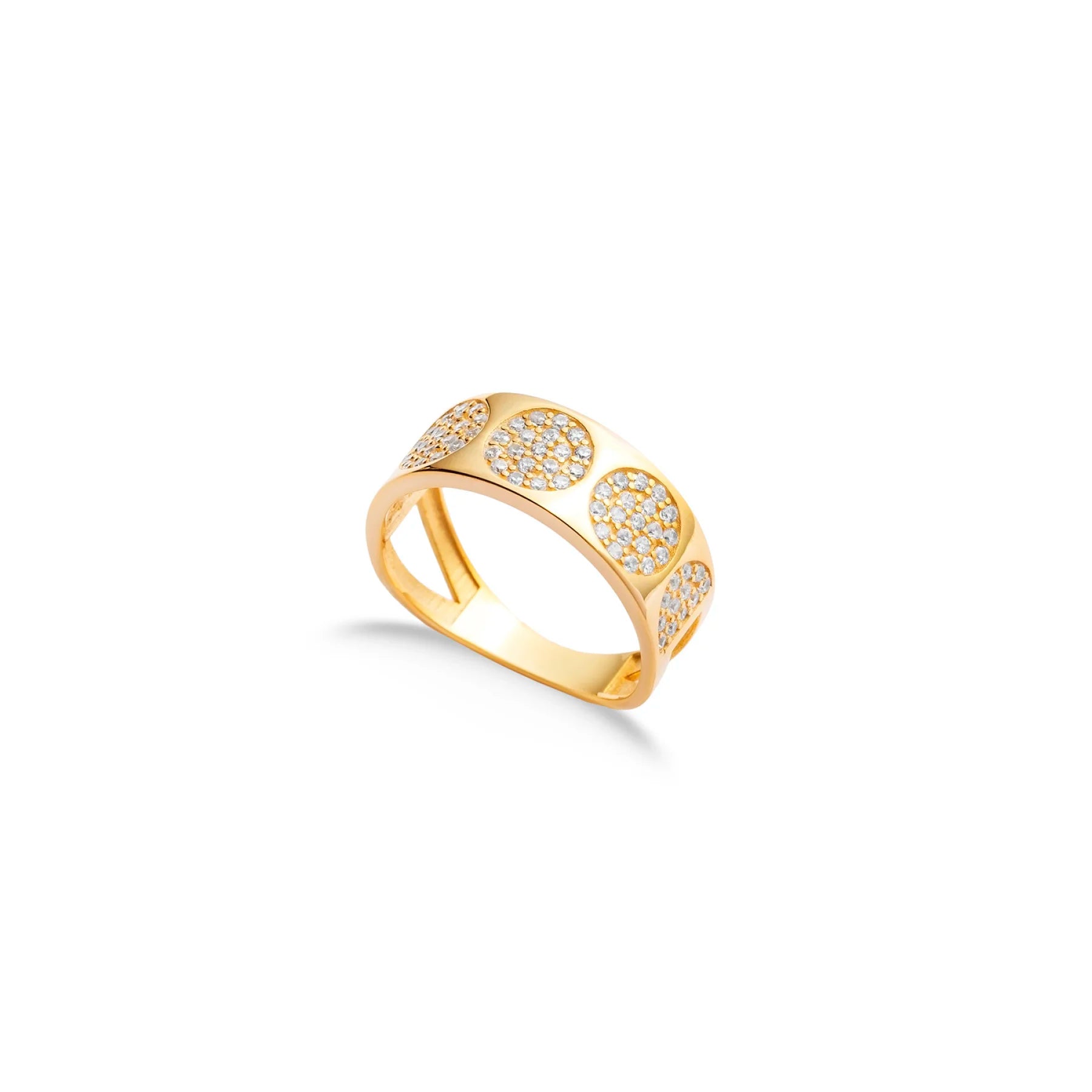 925 Sterling Silver Zircon Stones Band Ring Model ONR4024 From Turkey