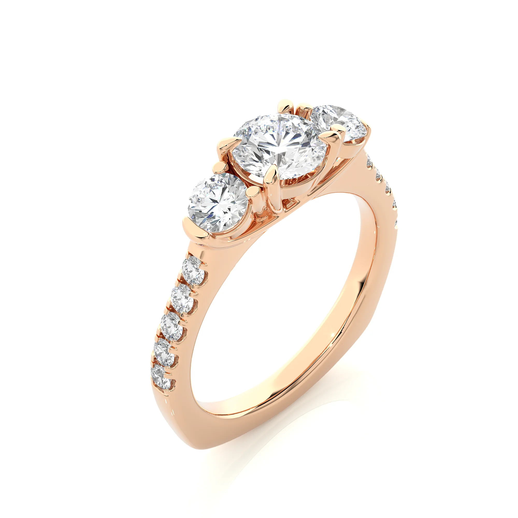 IGI Certified Fine Jewelry Ring Women Custom Engagement and Wedding 14K Gold Plated Classic Lab Grown Diamond Ring From India