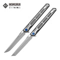 Hongrui CNC M390 Stainless Steel With Titanium Alloy Handle Pocket Knife Tactical Survival Foldable Knife Outdoor Knife