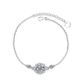 XRA001 Classic Custom Fine Jewelry 925 Sterling Silver Luxury Flower Snowflake 1Ct Moissanite Bracelet for Women Valentine Gift