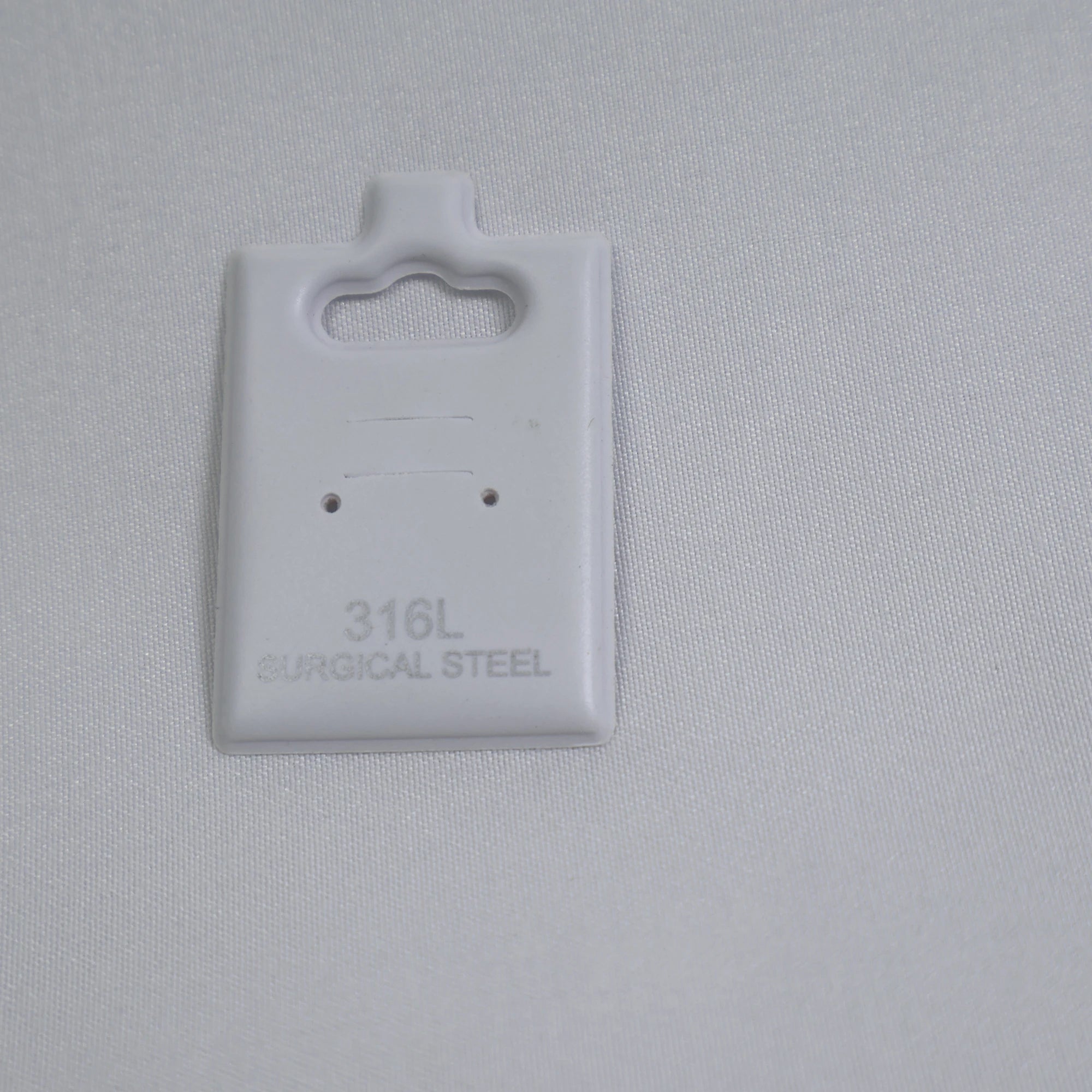 Custom Jewelry Cards Text 361L Surgical Steel Charm Earring Stud Puff Pads
