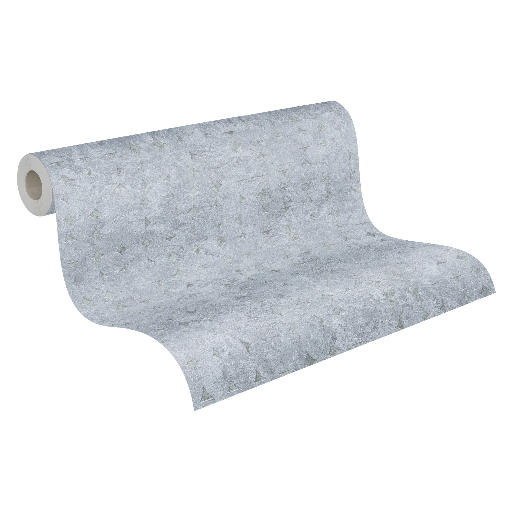Made in Germany - Wallpaper rolls Used Look Grey Silver - Non Woven- Modern Wallpaper Graphic for Walls - 1005 x 053 m