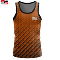 Women's Gym Wear Singlet Racerback Tanktop with Inserted Bra Breathable Front Logo Quick-Drying