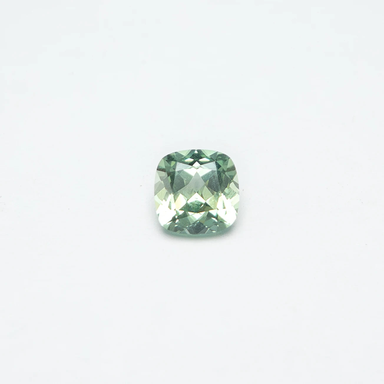 Lab-Grown Green Sapphire Cushion Cut High-Precision Synthetic Gemstone Loose Stones for Fine Jewelry & OEM Orders