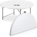 Wholesale 6ft HDPE Plastic Folding Table Modern Design Portable Outdoor Foldable Furniture MOON Brand Custom Logo Option for