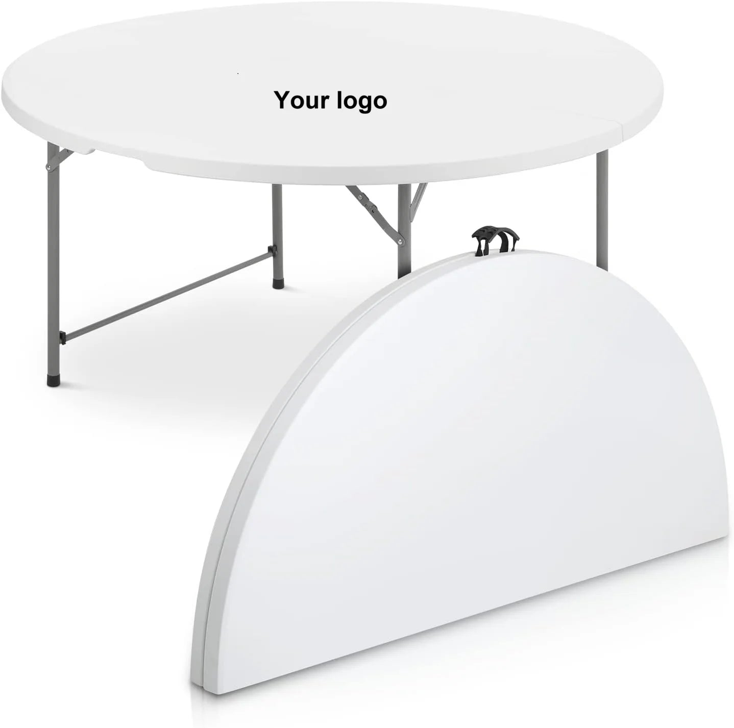 Wholesale 6ft HDPE Plastic Folding Table Modern Design Portable Outdoor Foldable Furniture MOON Brand Custom Logo Option for