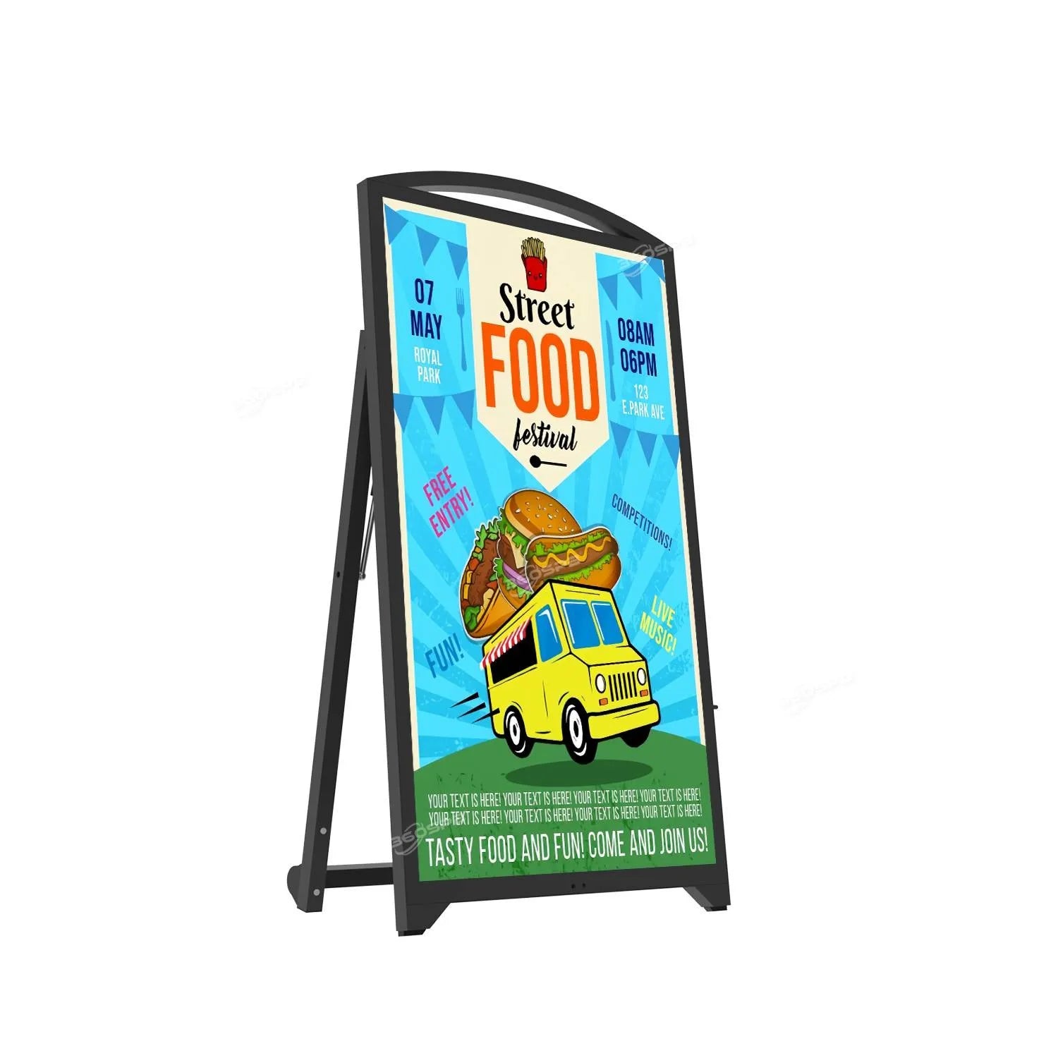 YINGLUX 43" IP65 Rechargeable Battery Digital Signage-Portable 4K LCD Display Elevator & Shopping Mall Retail Store Use