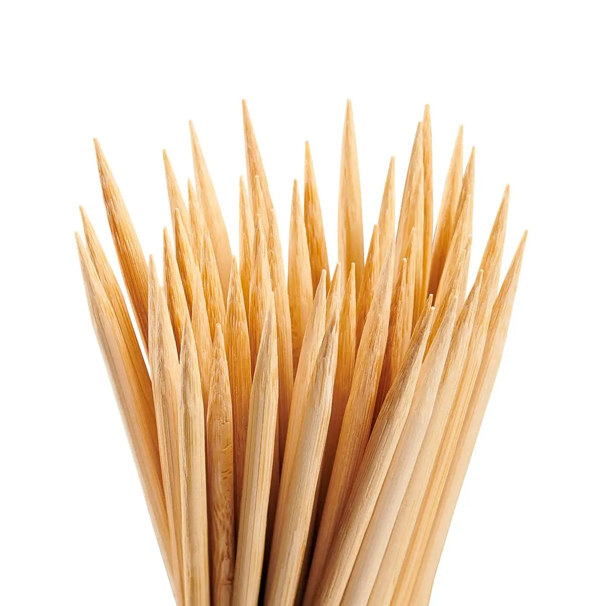 Eco-friendly Disposable Natural Round Pointed Fruit BBQ Bamboo Skewers Biodegradable Food Picks for Marshmallow