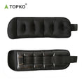 For Fitness Ankle Sandbag Black Adjustable PU Diving Cloth & Iron Sand Hook & Loop Closure for Home Exercise Strength Training