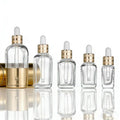 Good Quality Thickened Glass 50ml Square Non-transparent Coated Hot Stamped Spraying Perfume Serum Hair Body Oil Dropper Bottle