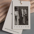 2024 New Design Custom Embossed Logo Paper Garment Clothing Hang Tag for Jeans Clothing Hang Tags