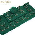 Wholesale Luxury Green Microfiber Jewelry Display Set for Rings Earrings Necklaces Bracelets  Stand