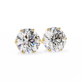 Igi for Certified HPHT CVD Vvs Lab Grown Diamond 14k Gold Plated Brilliant Cut Color E Trendy Women's Earrings Studs 1-3 Ct