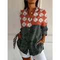 2025 Summer New Arrivals Women's Long-sleeve Shirts Trendy Long-length Shirts with 3D Printed Patterns