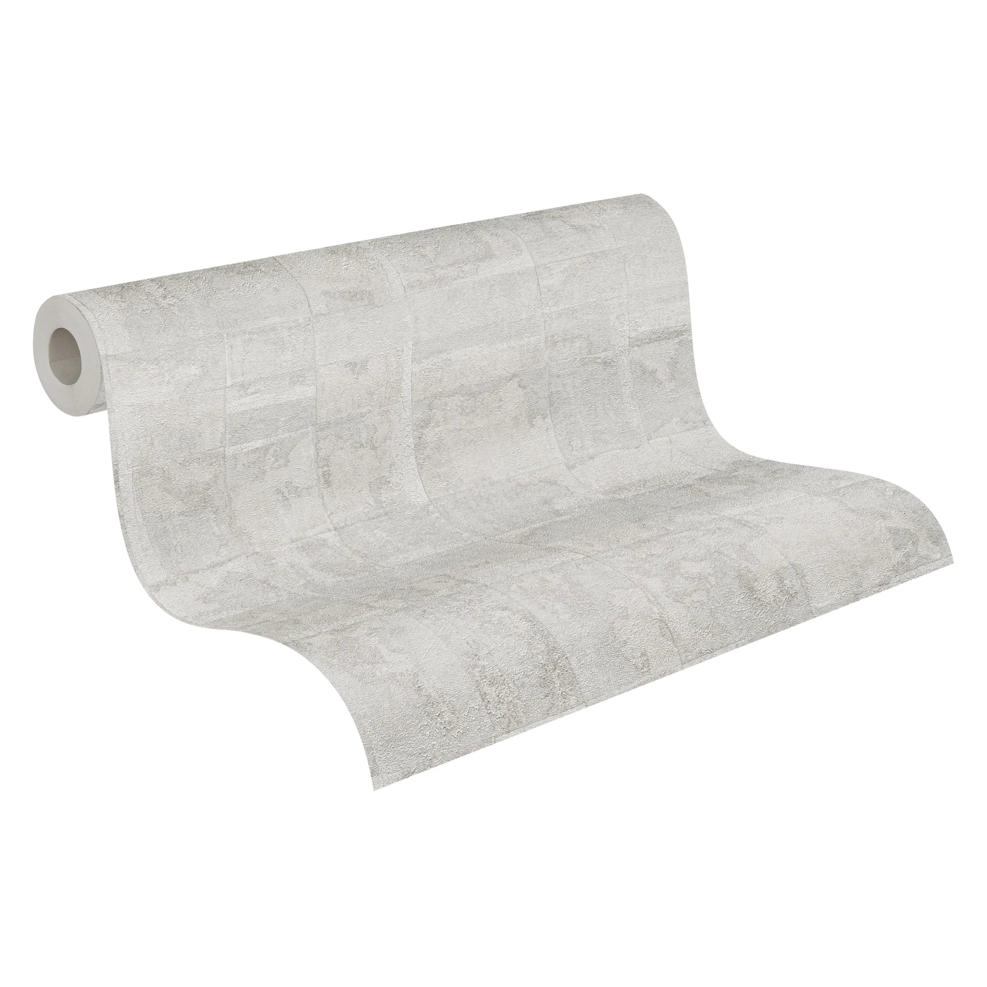 Made in Germany - Wallpaper rolls Texture Light Grey Silver - Non Woven Vinyl - Wallpaper Metallic for Walls - 1005 x 053 m