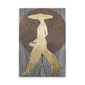 Made In Germany - Home Decor Canvas Picture Retro Woman Gold - Wall Mural In Brown And Black - Canvas Picture On Stretcher Frame