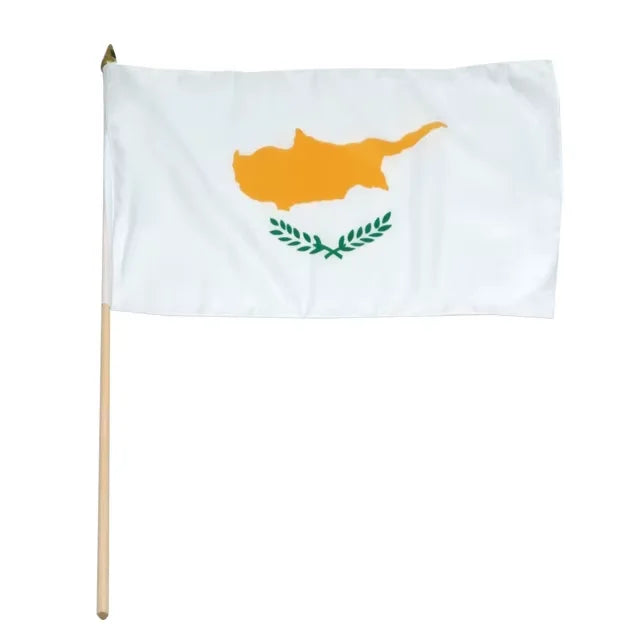 Custom Printing 100% Polyester Cyprus Mini Hand Wave Flag