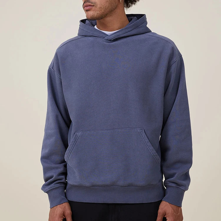 HD2452 Men's Zip-Up Hoodie Custom Wholesale Fleece With Embroidered Logo Sustainable Knitted Hoodie